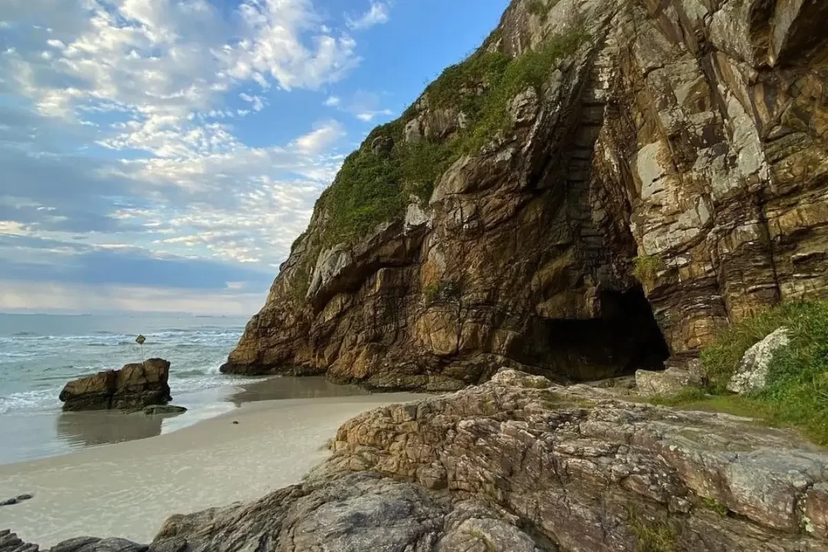 chegando na gruta das encantadas